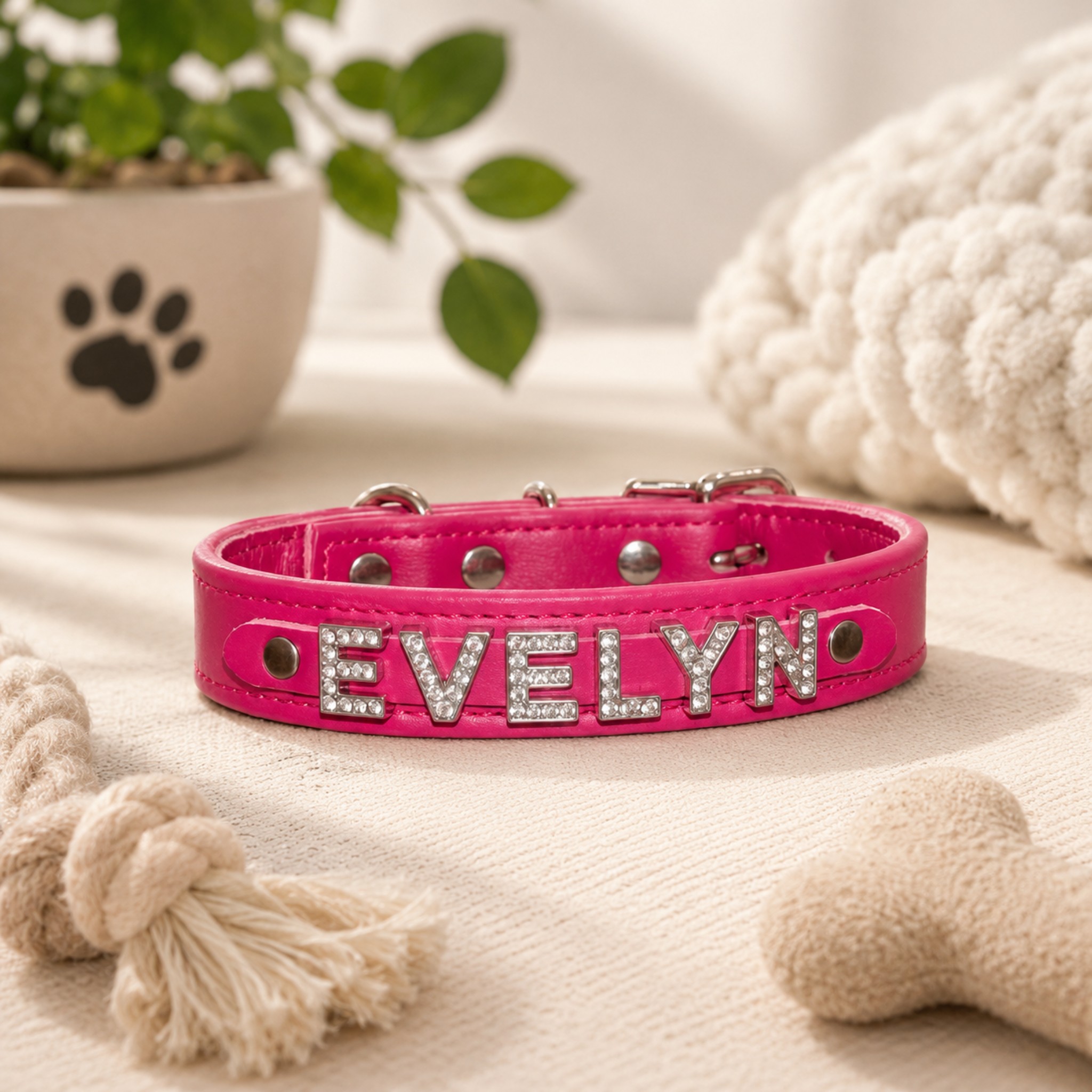 Collare Personalizzato in Ecopelle per Animali